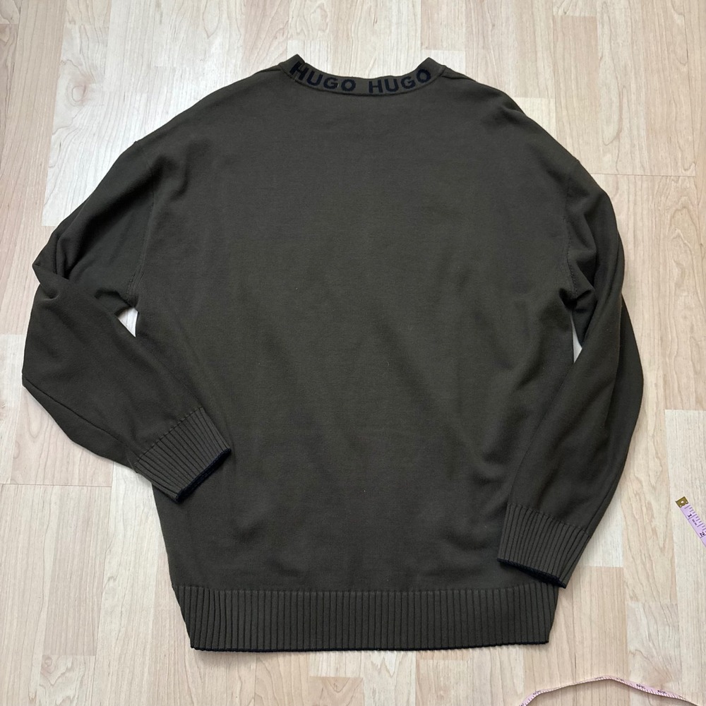 HUGO BOSS Smarlo Crewneck‎ Sweater Cotton Logo Size XL - Picture 7 of 7